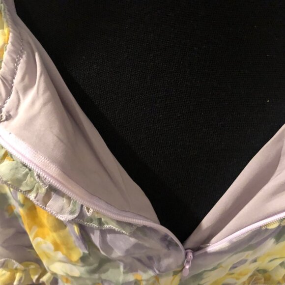 Floral Chiffon Long Sleeve Dress - Picture 9 of 9